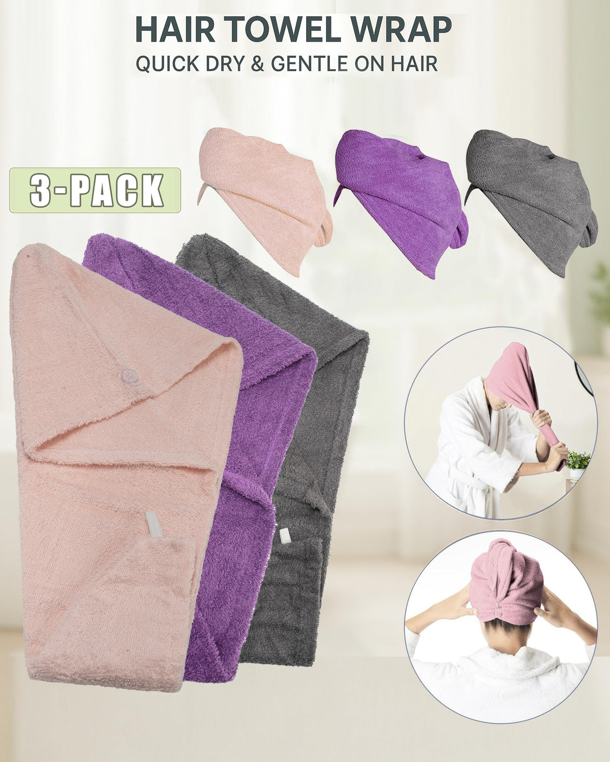 Textila Stores pack of 3 display shows color options.