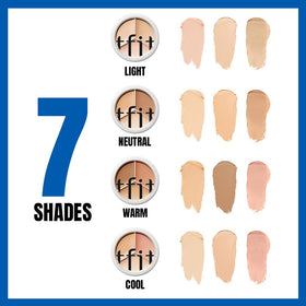 TFIT customizable shades to mix and match for any skin tone.