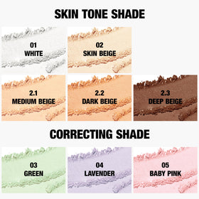 TFIT Translucent Set Finishing Powder swatch showing translucent tone and oil-control.