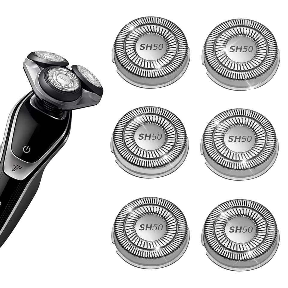 TGSBHIO SH50 replacement head close-up showing precision blades for a smoother shave