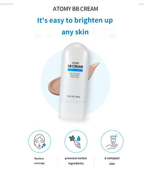TG153 A.t.o.m.y BB Cream swatch reveals natural coverage and a dewy finish.