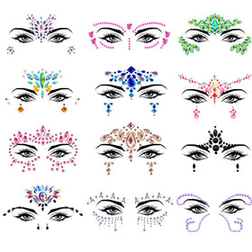 TGANNYOCR face jewels mermaid rhinestones style 01 for dazzling festival glow