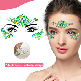 TGANNYOCR face jewels mermaid rhinestones style 02 boosts mood-ready sparkle for parties
