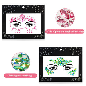TGANNYOCR face jewels mermaid rhinestones style 03 versatile sparkle for hair and skin