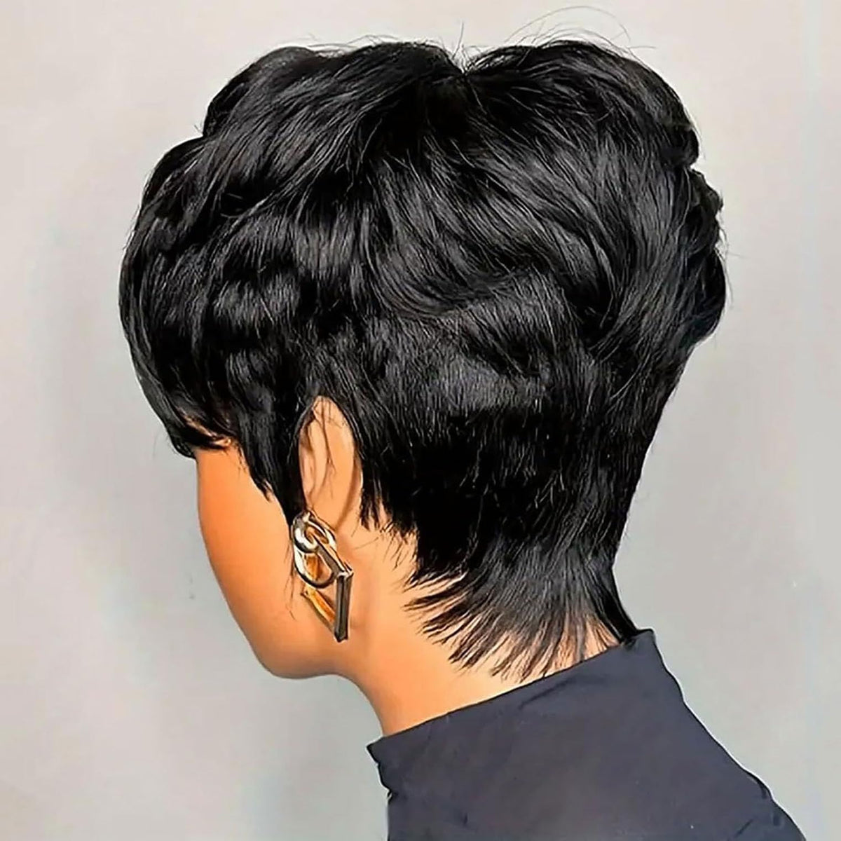 Tgezer Short Pixie Cut Wig cap construction designed for comfortable wear