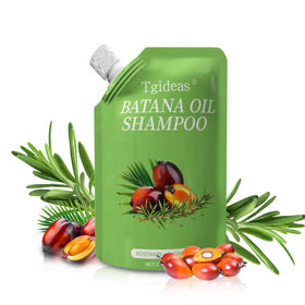 Tgideas Batana Oil Rosemary Shampoo bottle highlights scalp nourishment for fuller hair