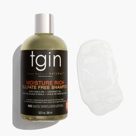 TGIN Moisture Rich Shampoo ideal for curly and dry hair.