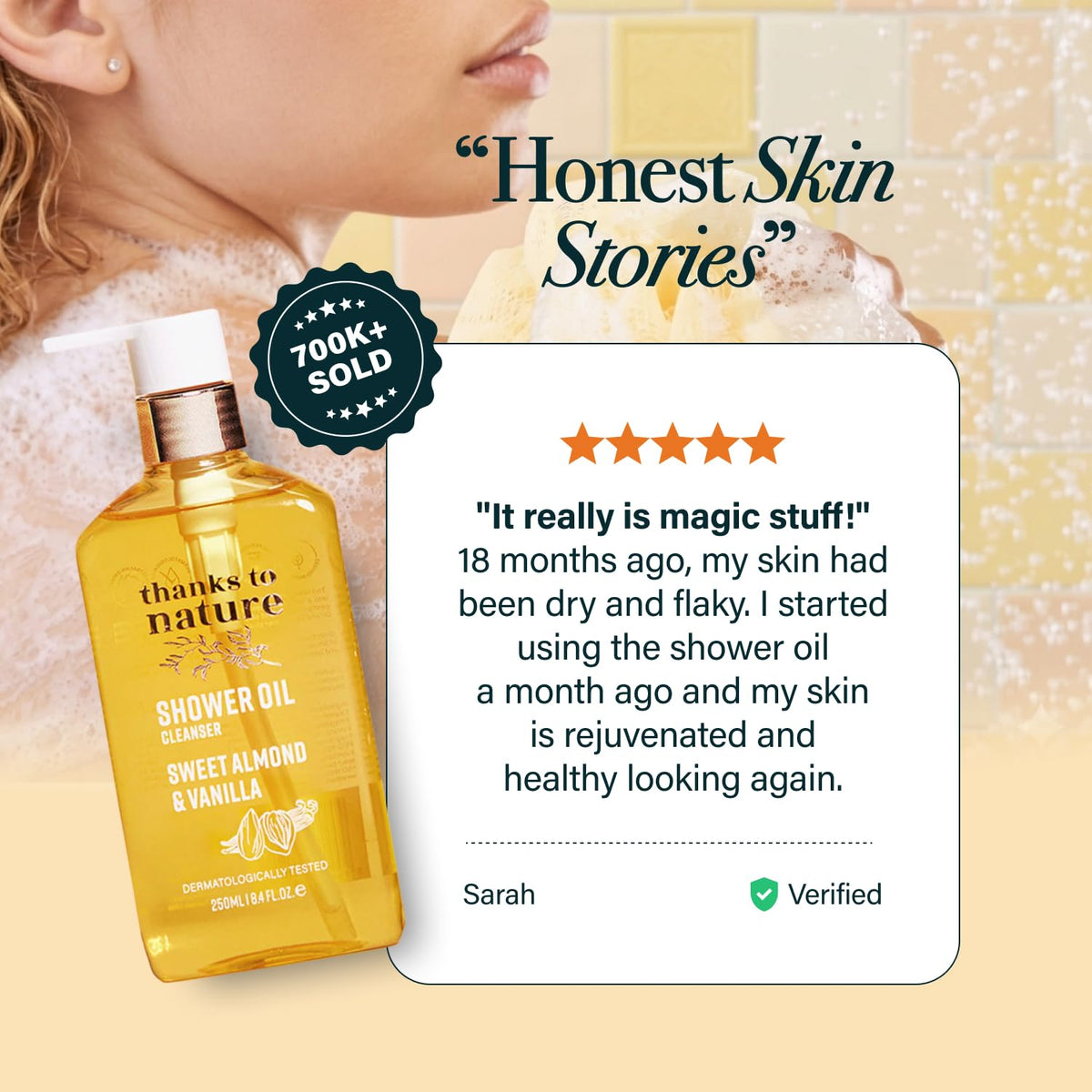 Thanks to Nature gentle balance for sensitive skin during cleansing