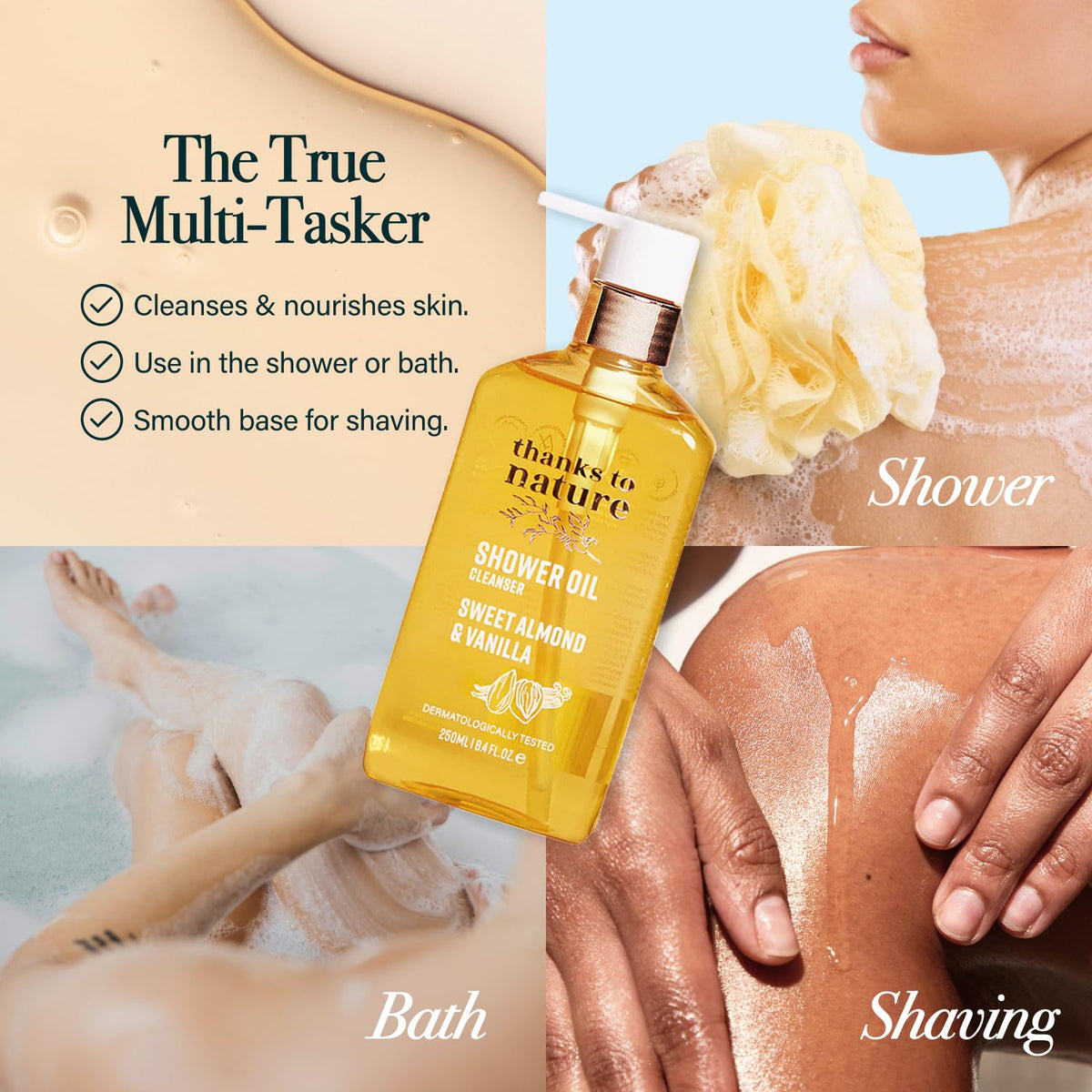 Thanks to Nature vanilla aroma capturing a calming shower moment