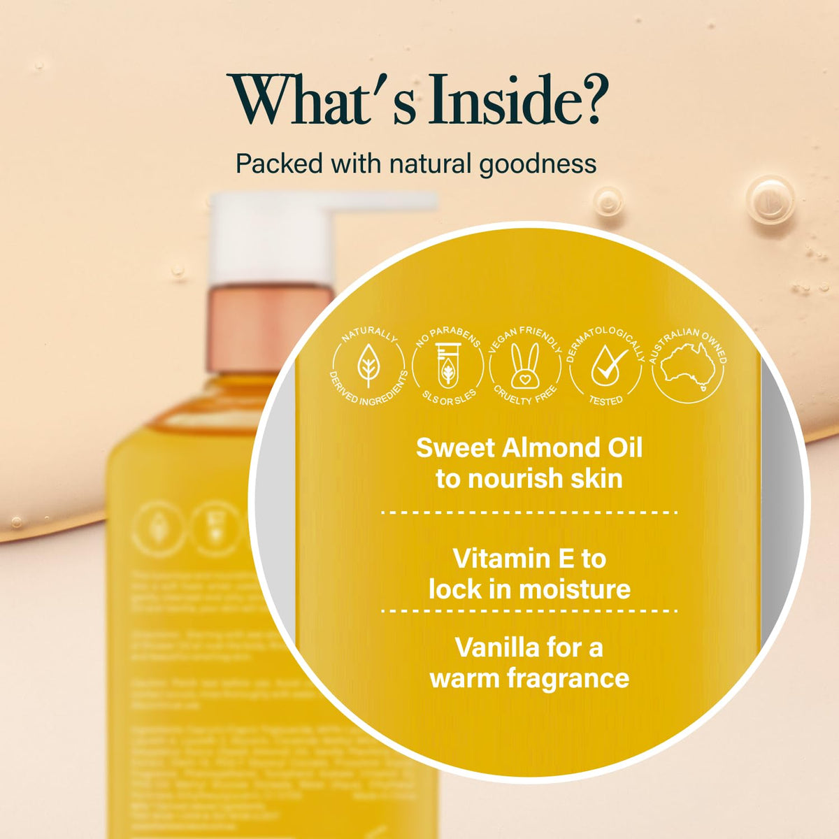 Thanks to Nature ingredients Vitamin E and glycerin nourish and soften skin