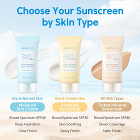 Dermatologist-tested badge appears on THANKYOU FARMER Sun Project packaging.