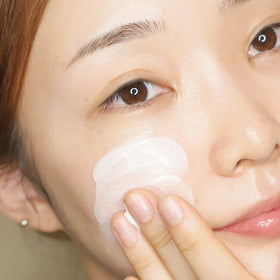 Product being applied to skin – fast absorption for makeup-ready skin
