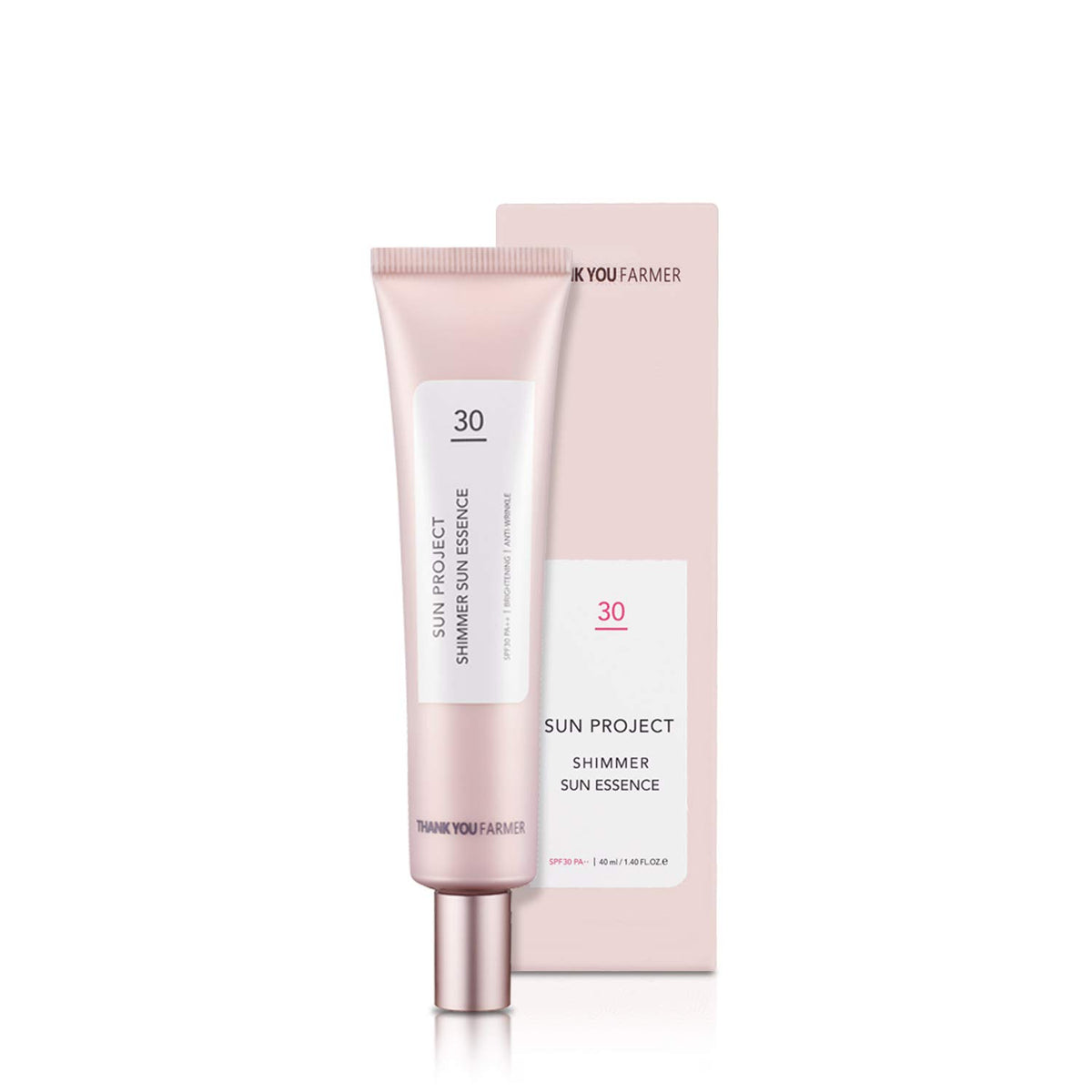 Thank You Farmer Sun Project Shimmer Sun Essence travel-friendly 40ml bottle.