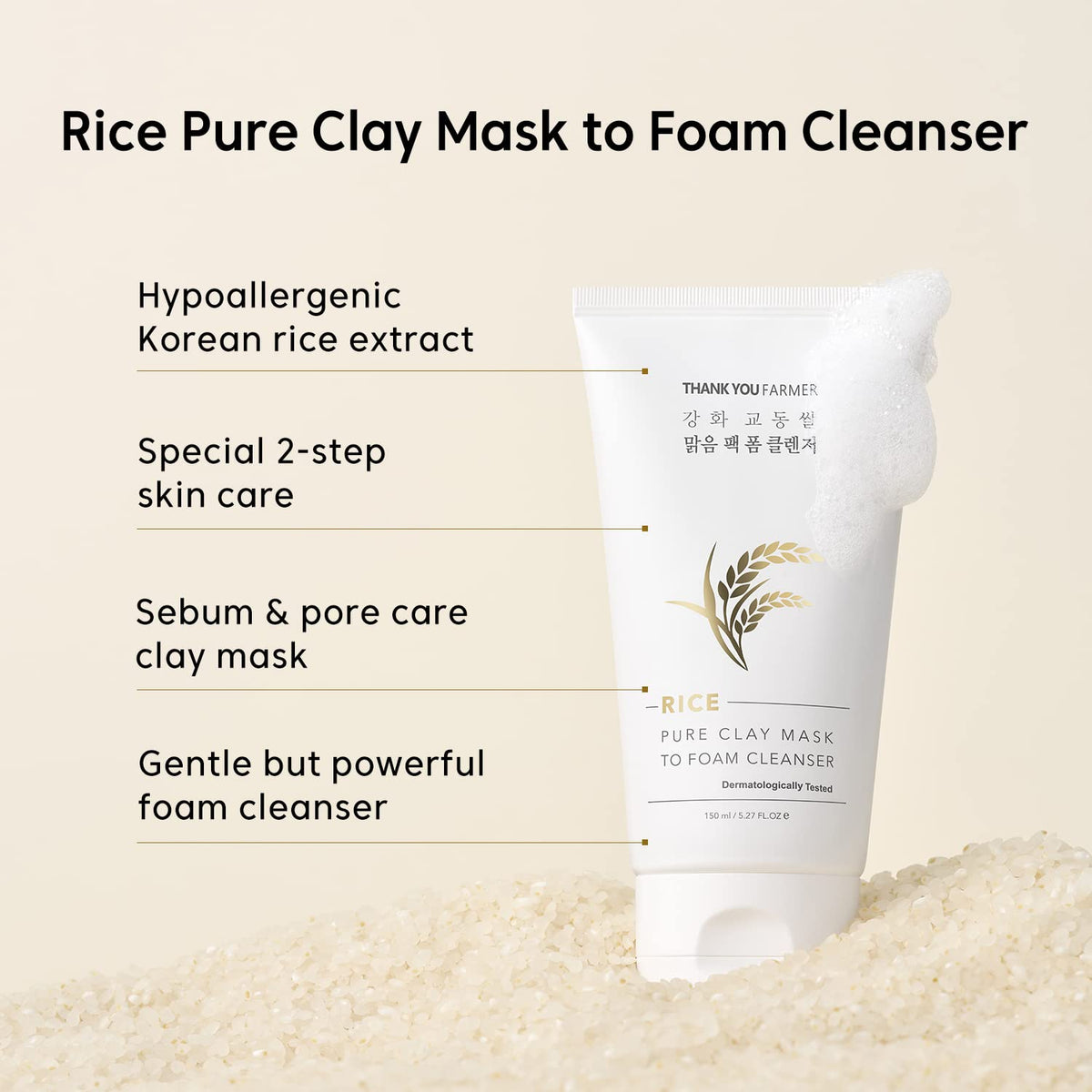 THANKYOU FARMER two-step mask-to-cleanser ritual shown for refreshed skin.