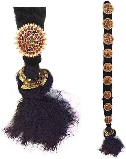 Thanus Craft bridal Jada set with full moon temple jewelry for Bharatanatyam performances