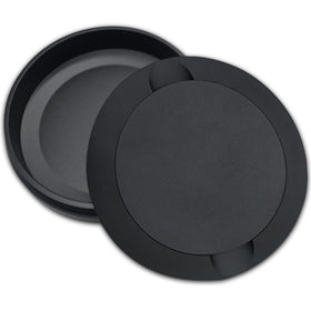 Tharos Distribution matte black Zyn pouch container with dual compartments for organized flavor storage on the go