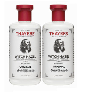 Thayers Witch Hazel with Aloe Vera Original bottle front for refreshing toning and skin softness