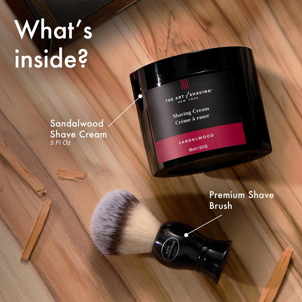 The Art of Shaving Icon Duo Kit signature shaving brush close-up, premium bristles for a comfortable glide