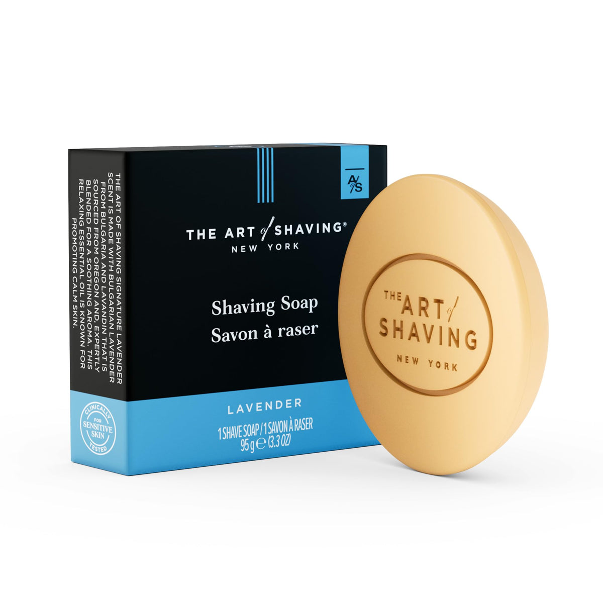 The Art of Shaving Lavender shave soap refill packaging enhances your traditional wet-shave ritual.