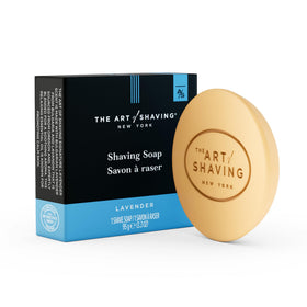 The Art of Shaving Lavender shave soap refill packaging enhances your traditional wet-shave ritual.