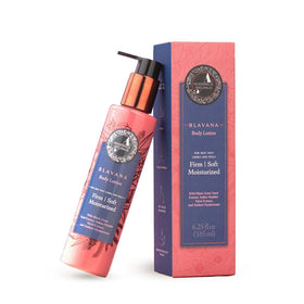 Blavana Body Lotion being applied for quick absorbing moisture on arms and legs.