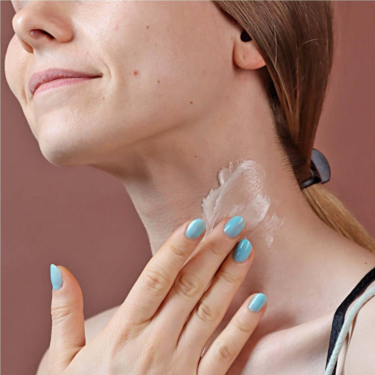 The Ayurveda Experience Cerabuild face-neck cream close-up shows smooth texture.