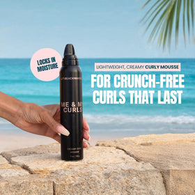 Beach scene with Bondi-inspired vibe and curl-friendly styling routine.