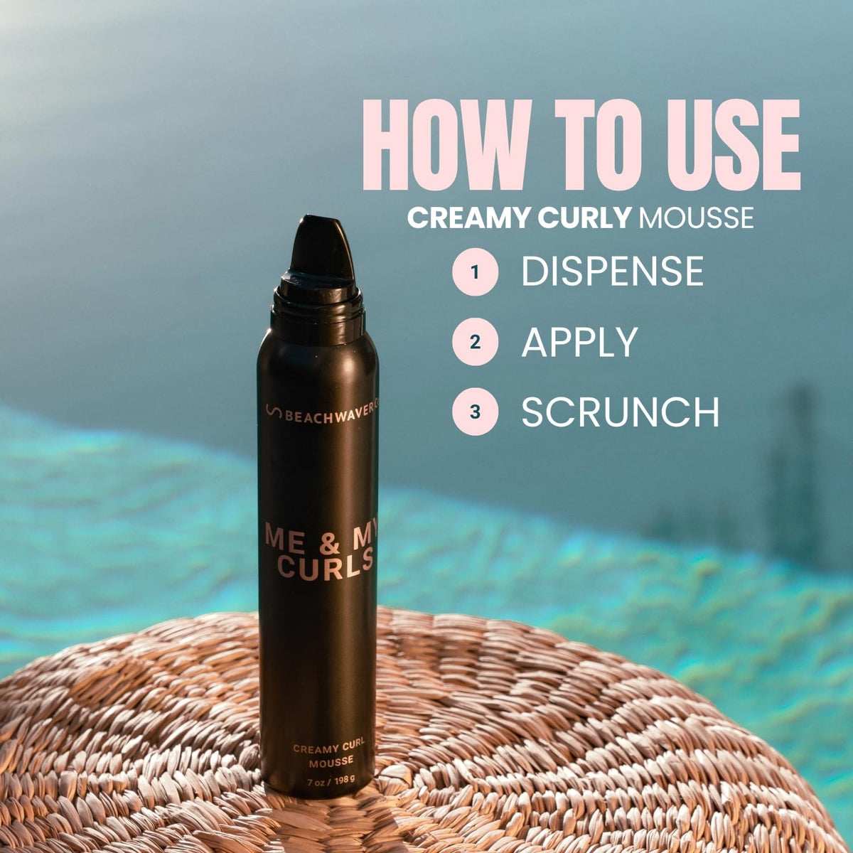 Applying mousse to coils creates bouncy, controlled curl with natural movement.