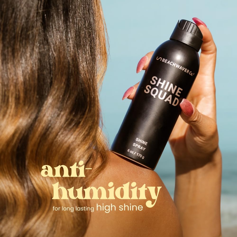 Shine Squad bottle closeup highlights a sleek, glossy finish.