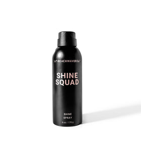 The Beachwaver Co Shine Squad bottle pour showing HIx Bond Multipliers for lasting shine.