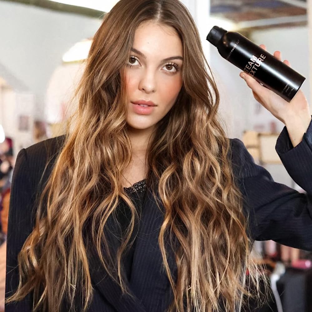 The Beachwaver Team Texture spray application nozzle for flexible texture