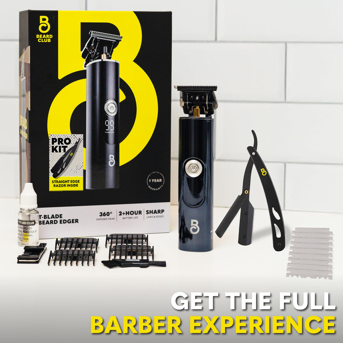 The Beard Club 2-hour battery life supports longer sessions between charges