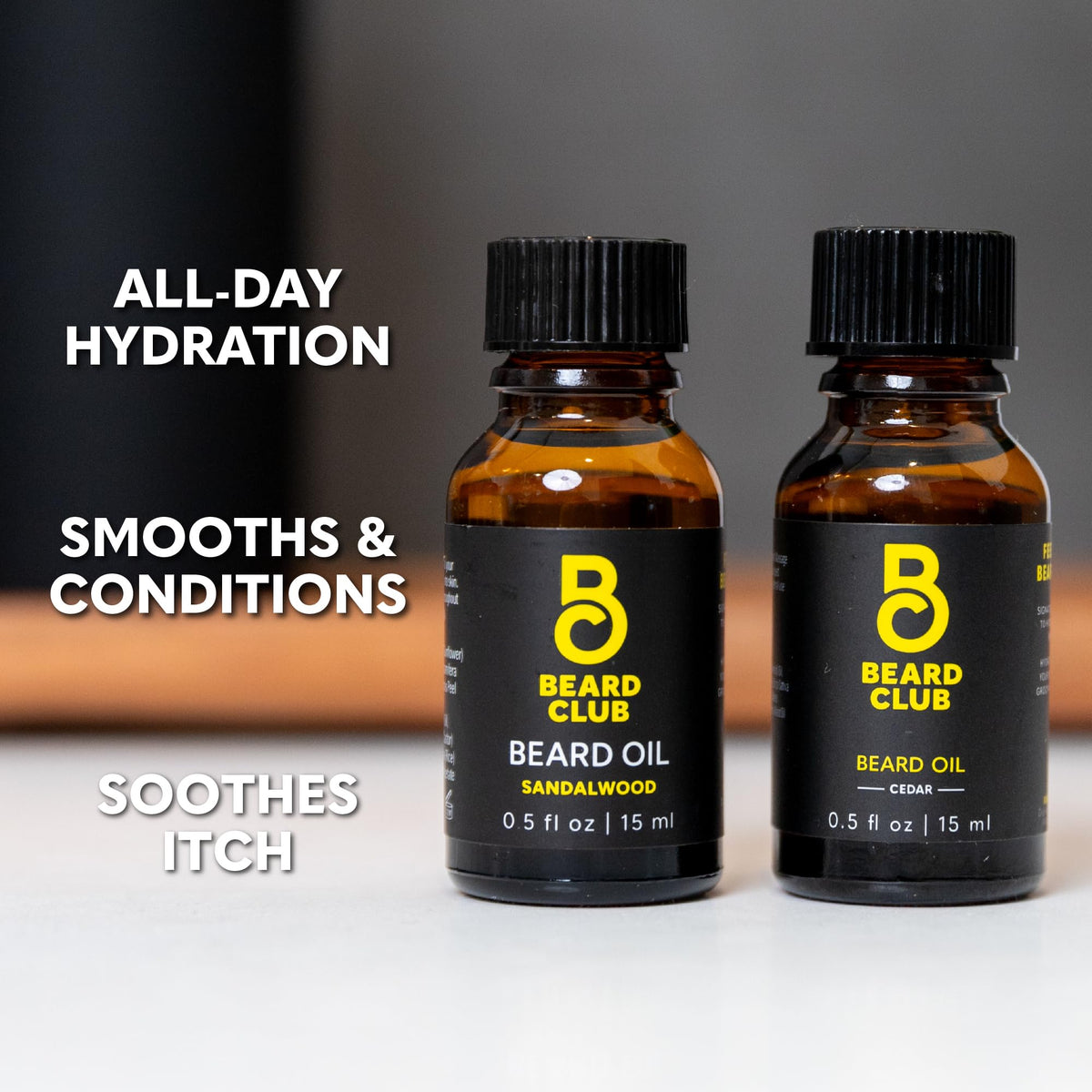 The Beard Club duo ingredients map highlights nourishing oils.