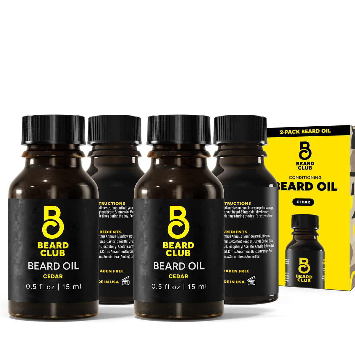 The Beard Club Premium Cedar Beard Oil bottle pour for smooth, even application.
