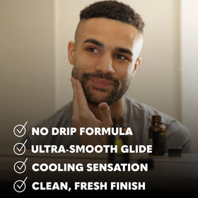 The Beard Club gel promotes precise lineups with a see-through formula