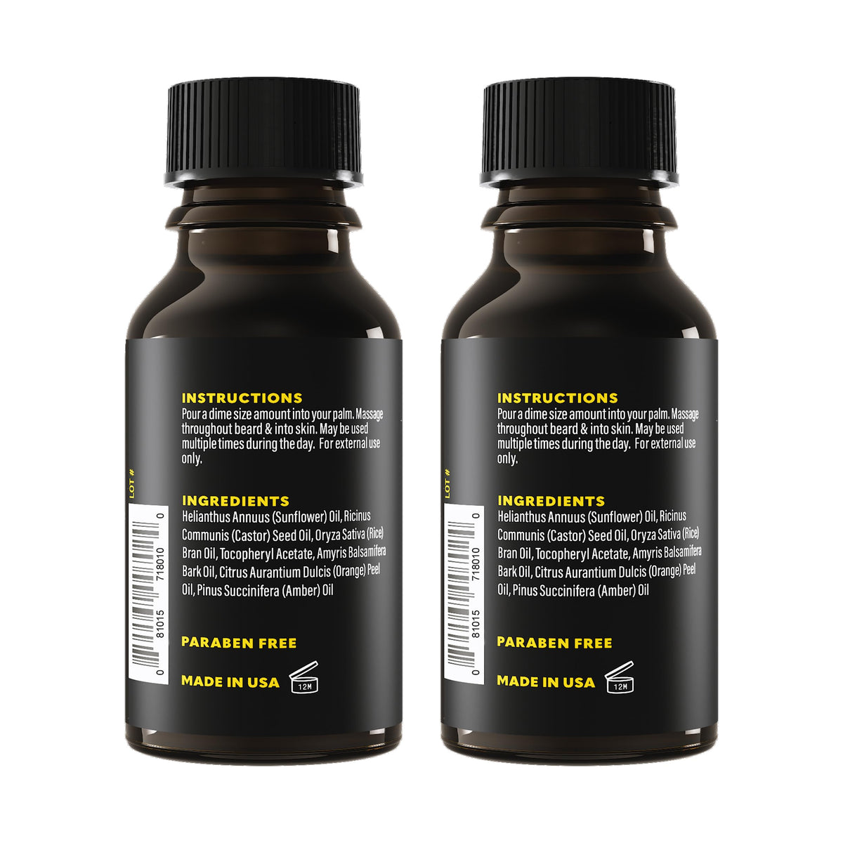 The Beard Club sandalwood beard oil 2 pack packaging for daily care