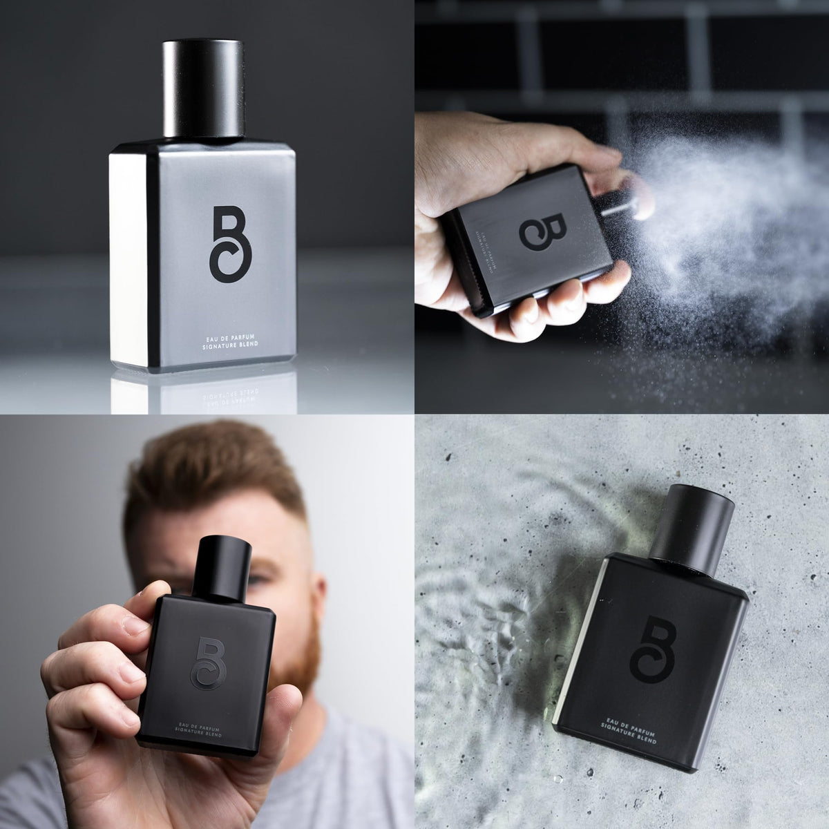 The Beard Club Signature Blend label artwork, modern masculine branding.