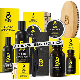 The Beard Club straight edge razor in case for precise grooming