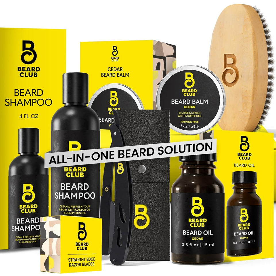 The Beard Club straight edge razor in case for precise grooming