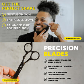 The Beard Club Beard Scissors for trimming and detailing.