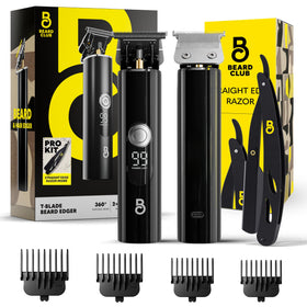 The Beard Club zero-gap T-blade trimmer for crisp lines and fades for a sharp look