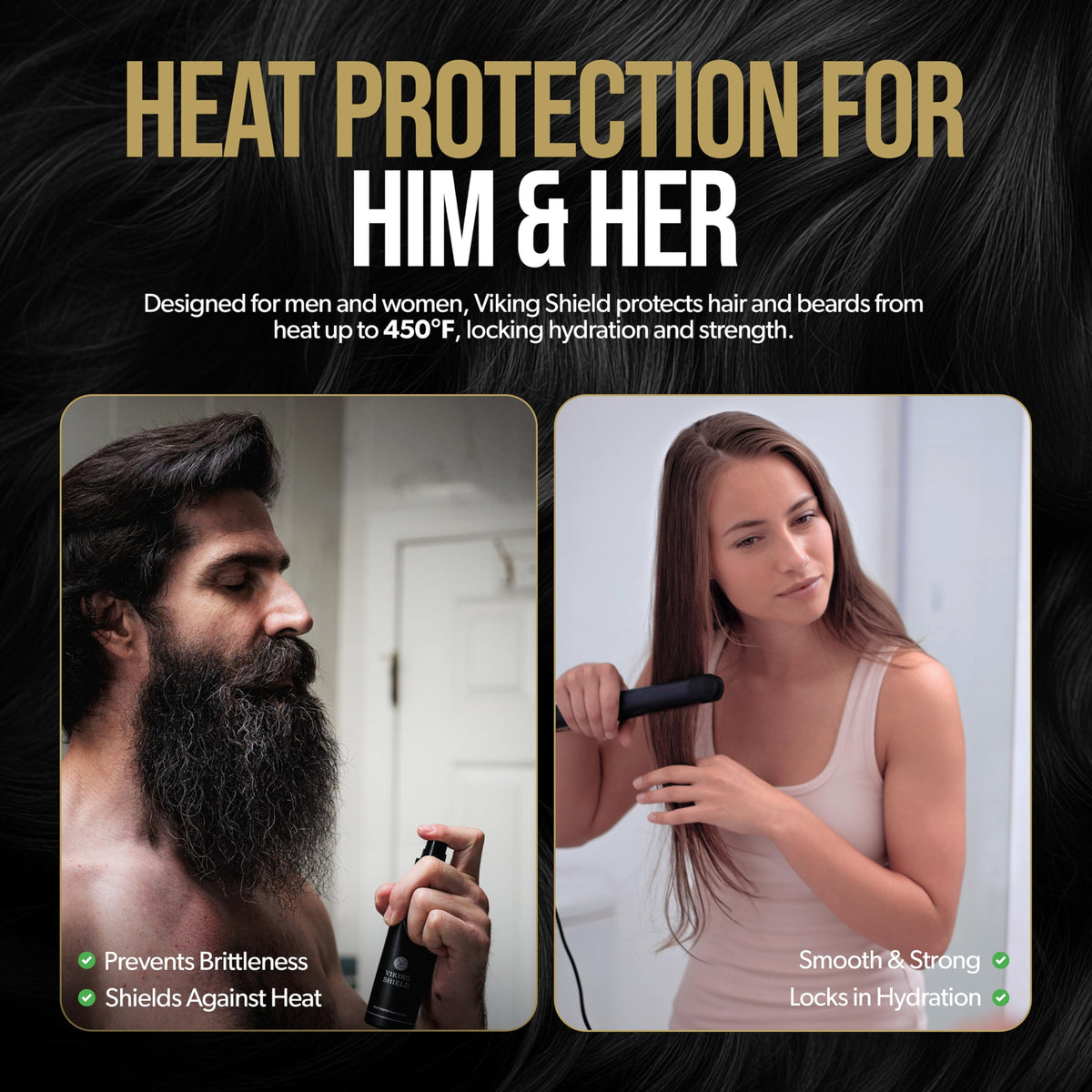 The Beard Struggle Viking Shield with argan oil delivers antioxidant protection for hair