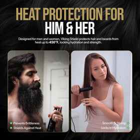 The Beard Struggle Viking Shield with argan oil delivers antioxidant protection for hair