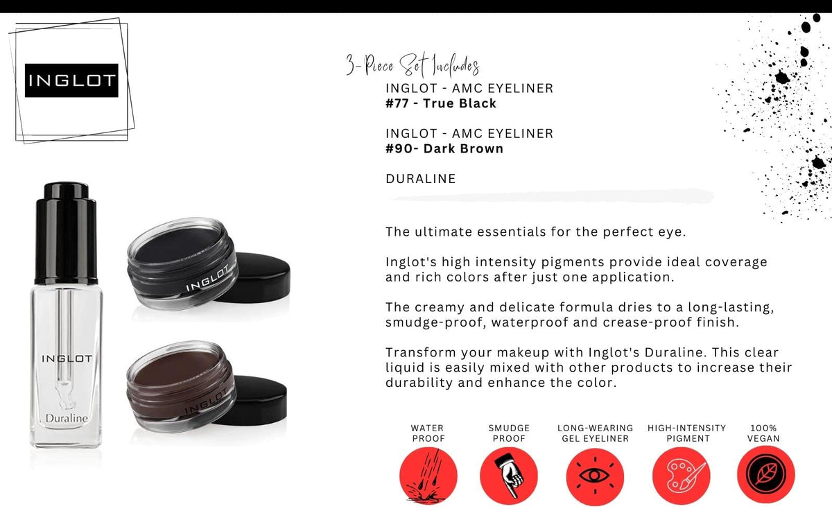 The Beauty Box AMC Eyeliner Gel 77 swatch showing rich pigment payoff.