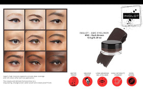 The Beauty Box AMC Eyeliner Gel 90 swatch highlighting creamy color and waterproof finish.