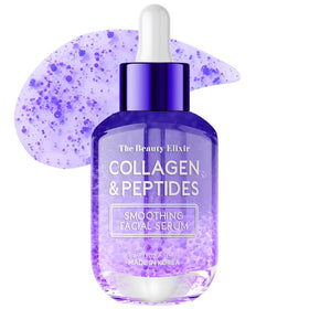 The Beauty Elixir collagen peptides serum bottle offers premium packaging for hydration.
