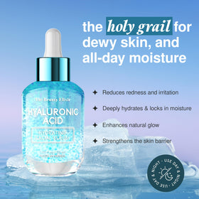 The Beauty Elixir Hyaluronic Serum Dropper enables precise application for smoother texture.