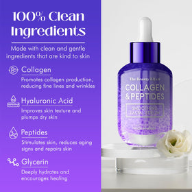 The Beauty Elixir serum applied shows fast absorption and a smooth finish.