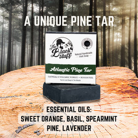 The Black Stuff handmade cold-processed soap emphasizes craft quality and care
