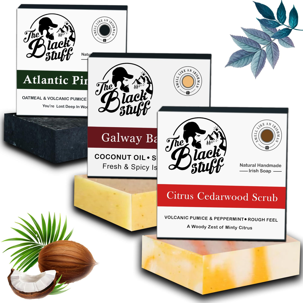 The Black Stuff pine tar soap bar for rugged cleansing and deep skin refreshment